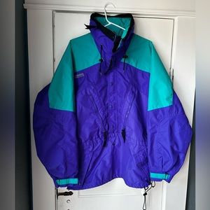 Vintage Columbia Pullover Anorak Ski Jacket Men’s Large Colorblock Bright